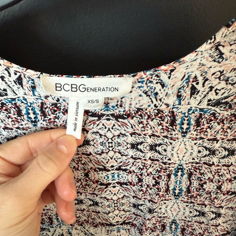 Bcbgeneration Multicolor Patterned Kimono Cardigan - image 2